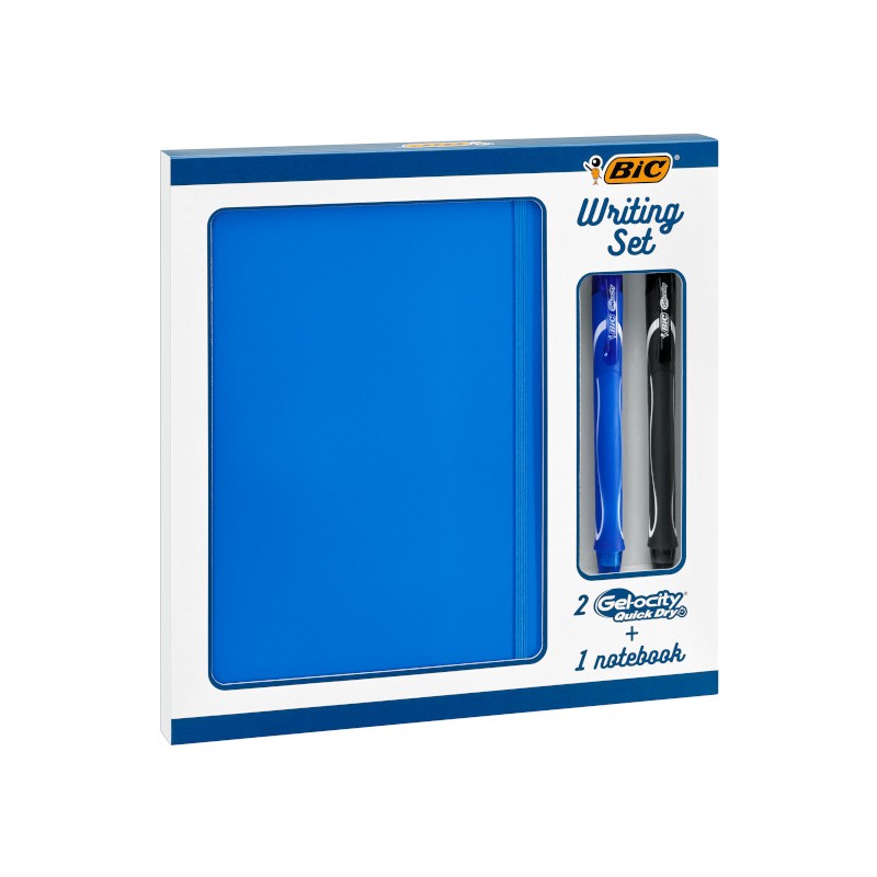 BIC Writing Set Gel-ocity Quick Dry confezione 2 penne gel con notebook A5 972157