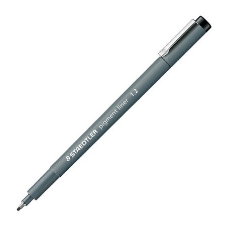 1 - 10 pz Penna Staedtler Pigment Liner 308-12 nero