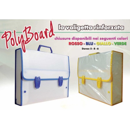 1 - ARTGRAF Valigia in Polionda Rinforzata a 2 Chiusure 35x50x6 PBD6