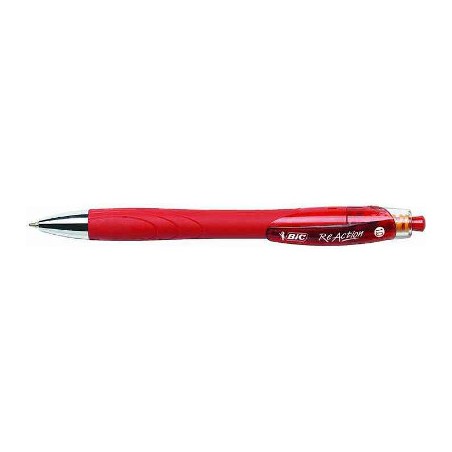 BIC ReAction penna a sfera rossa punta 0,4 mm ricaricabile 12 Pz 8575481