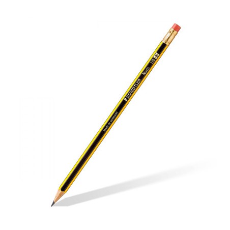 1 - STAEDTLER Conf. 12 pz Matite Nere Noris 122 HB-2 con gomma