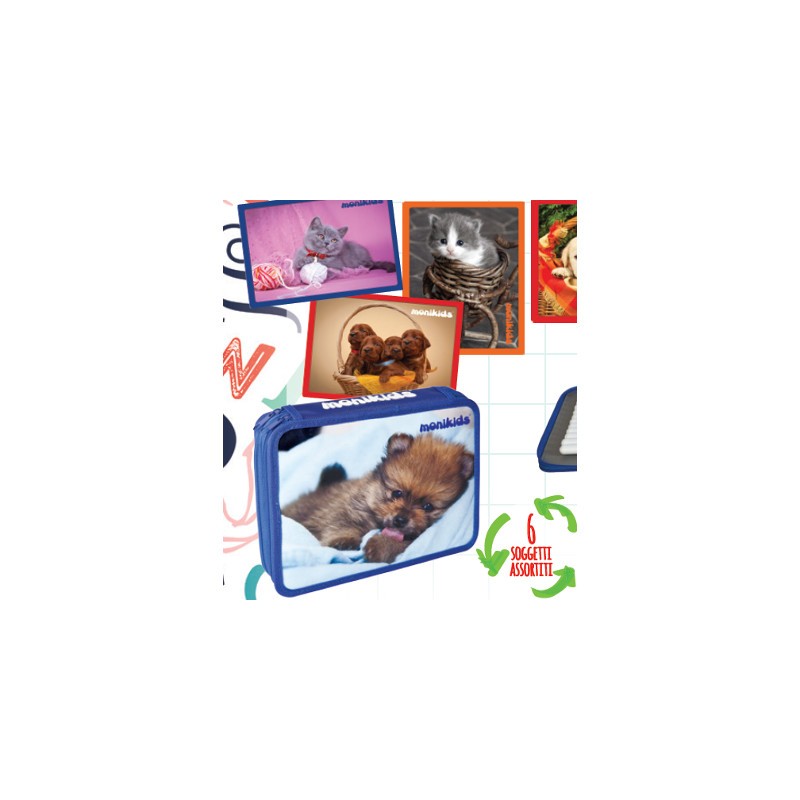 Astuccio scuola Jumbo con 2 zip 18+12+acc 32/096-12