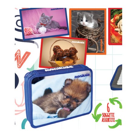 1 - Astuccio scuola Jumbo con 2 zip 18+12+acc 32/096-12