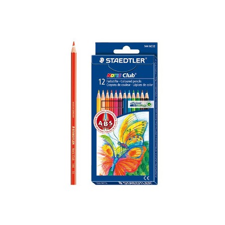 1 - 12 pz Pastelli esagonali Staedtler Noris Club assortiti 144NC12