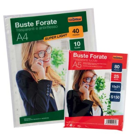 1 - Buste a foratura universale 15x21 cm 25 pz. 01/001-1
