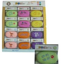 1 - 36 PEZZI - GOMMA OVALE COLOR PER MATITA  HR-01417