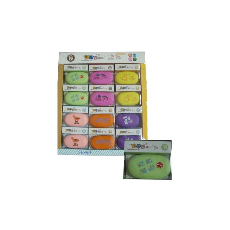 36 PEZZI - GOMMA OVALE COLOR PER MATITA  HR-01417