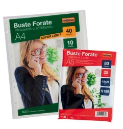 1 - Buste a foratura universale 22x30cm antiriflesso100 pz. 01/004