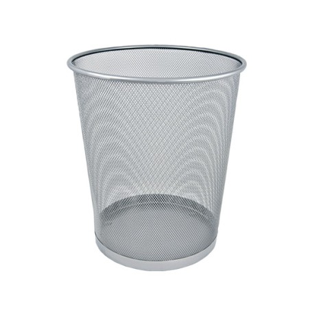 1 - GETTACARTE IN METALLO TONDO SILVER H.34CM. D.29,5  16/053