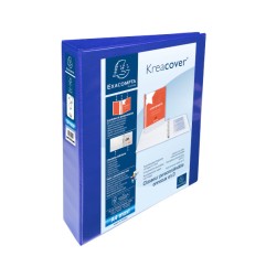 1 - EXACOMPTA Raccoglitore 4 anelli A4 D.50 display kreacover blu 51844BE