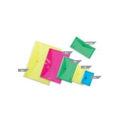 1 - ITERNET Busta portadocumenti con bottone colori ass. 5 pz. 14,5x10,5 7017/A7