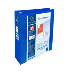 1 - EXACOMPTA Raccoglitore 4 anelli A4 D.60 display kreacover blu 51845BE