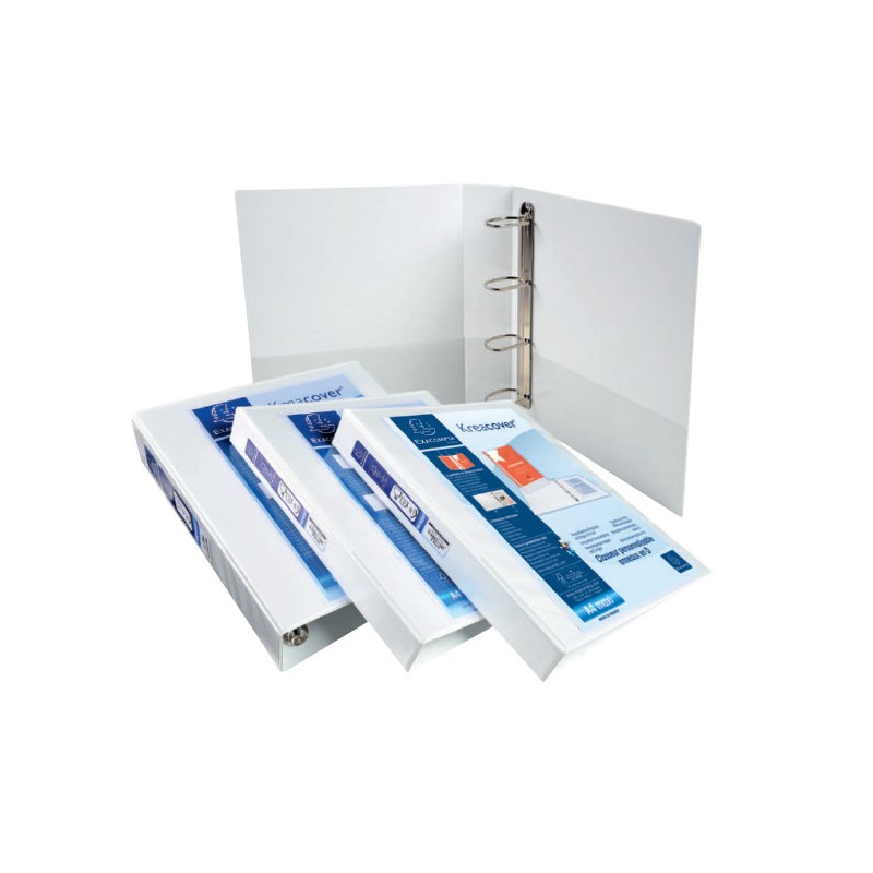 EXACOMPTA Raccoglitore 4 anelli A4 D.50 display kreacover bianco 51844E