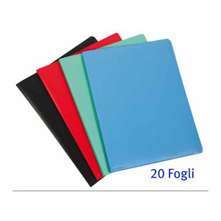 1 - Portalistino copertina morbida A4 20 bustine colore verde  01/102