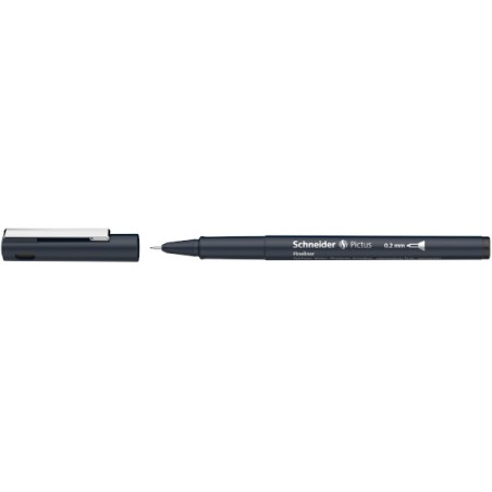 1 - SCHNEIDER 10 pz Penna disegno tecnico Pictus 0,2 colore nero 197201