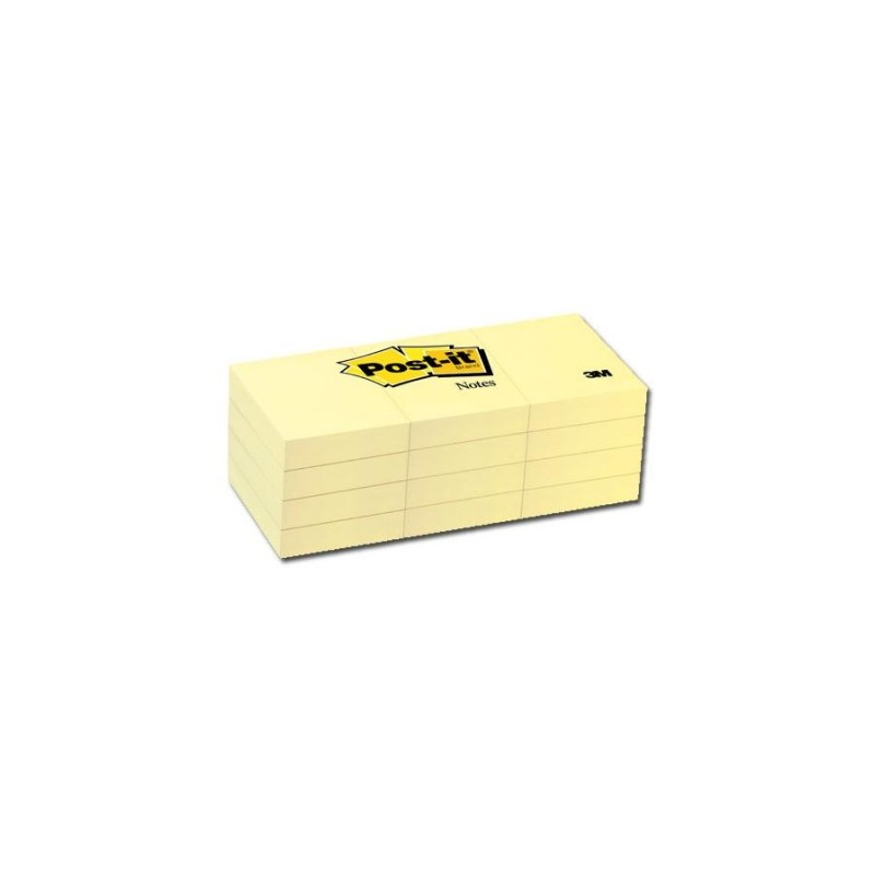 Post-It Notes 653E 12 mini cubi giallo canarino 38x51 mm