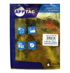 1 - ETICHETTE APPTAC STELLA ORO ST030GD - MIS.30X30