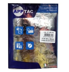 1 - ETICHETTE APPTAC STELLA ARGENTO ST030SIL - MIS.30X30