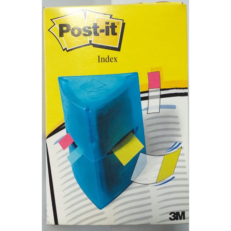 Post-it Index 2 con Dispenser Tridex segnapagina adesivo blu