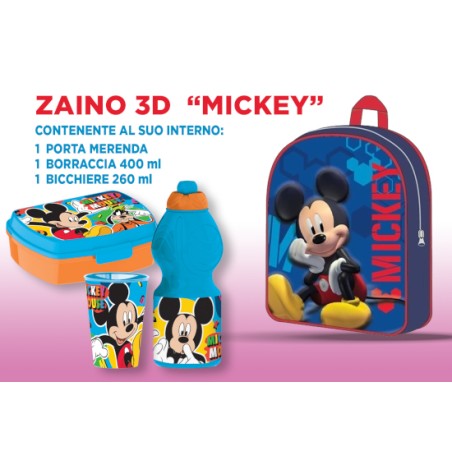 1 - ZAINETTO 3D MICKEY C/ACCESSORI VP1689-1230MK