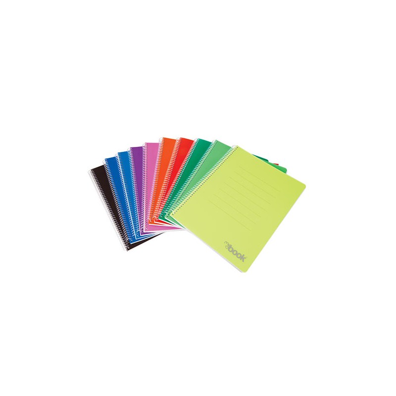 NICKOFFICE - Quaderno Maxi Spiralato MYBOOK FLUO Rig.5M 80 fogli Senza Fori 30/040-2