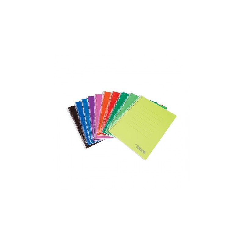 NICKOFFICE - Quaderno Maxi Spiralato MYBOOK FLUO Rig.1R 80 fogli Senza Fori 30/040-10