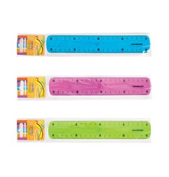 1 - Righello flessibile 3 colori trasp. - 20 cm.   49/006