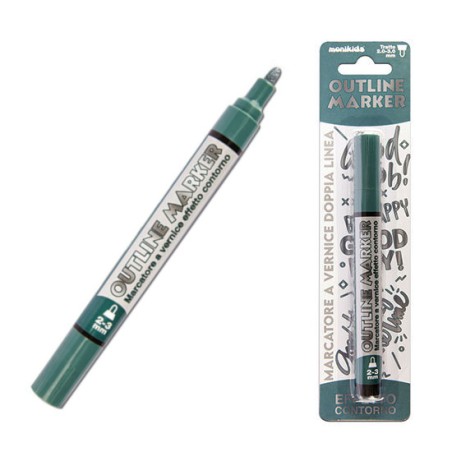 1 - MARKER PEN DOUBLE LINE SILVER/BLU 2/3mm 20/210