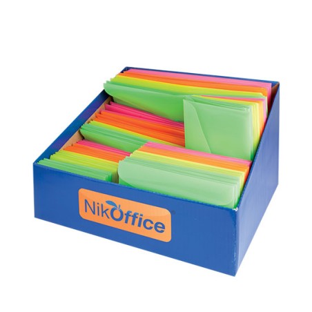 1 - Busta portadocumenti con bottone colori ass. 120 pz. 01/214/ENEON