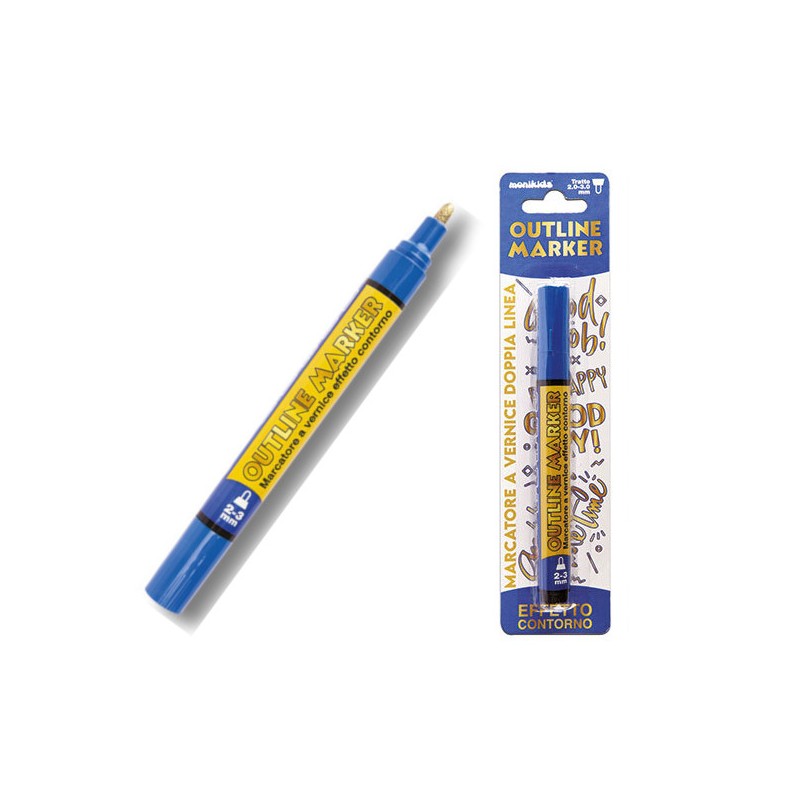 MARKER PEN DOUBLE LINE ORO/BLU 2/3mm 20/214