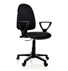 1 - VARI CANCELLERIA - DATTILO Sedia da scrivania girevole con braccioli col.Nero 3322