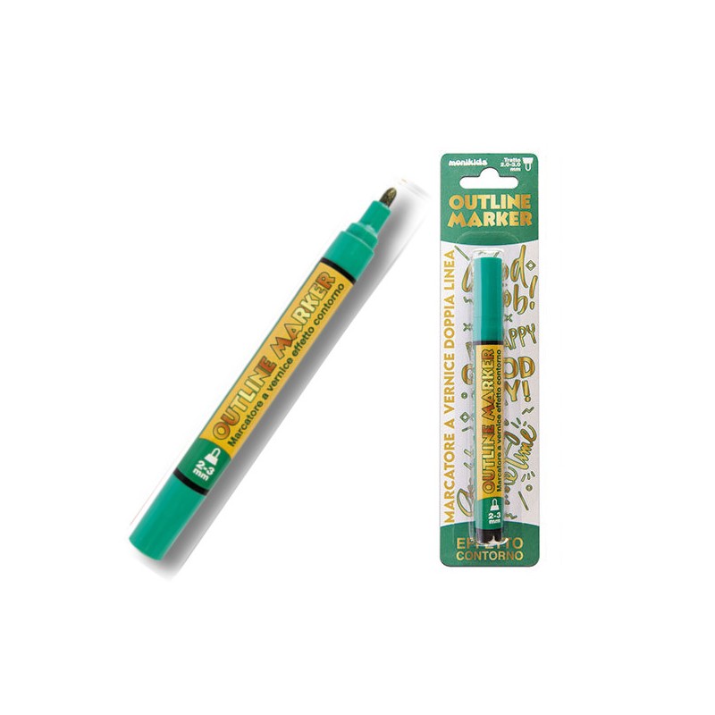 MARKER PEN DOUBLE LINE ORO/VERDE 2/3mm 20/217