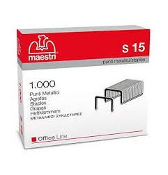 1 - MAESTRI 1000 pezzi Punti Ro-ma metallici per spillatrice S15 1005417