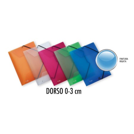 1 - Cartellina a 3 lembi con elastico FAVORIT Lumina 24x32cm assortiti 066830