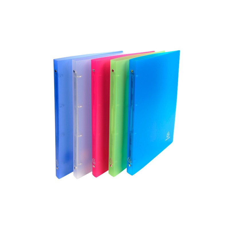 Exacompta Raccoglitore a 4 Anelli Chromaline D. 15 mm 22x30 cm Colori Assortiti Traslucidi 51169E