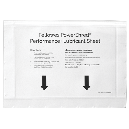 1 - FOGLI LUBRIFICANTI PER DISTRUGGI DOCUMENTI 10PZ. 4025601