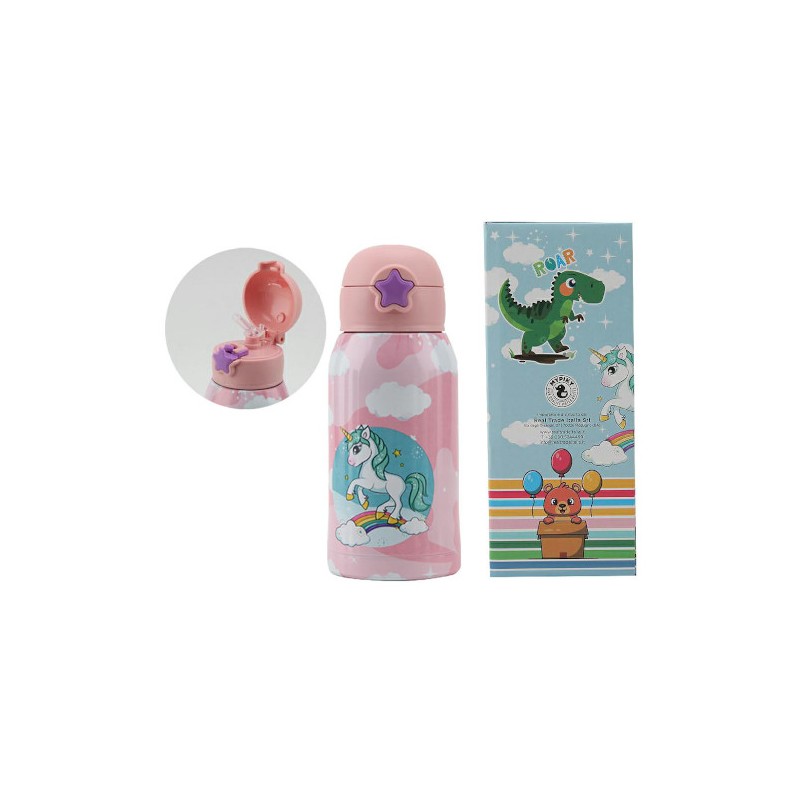 BORRACCIA TERMICA BABY 500ML. C/CANNUCCIA MYPIKY  UNICORNO MPBB02