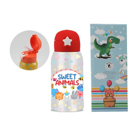 1 - BORRACCIA TERMICA BABY 500ML. C/CANNUCCIA MYPIKY SWEET ANIMAL MPBB06