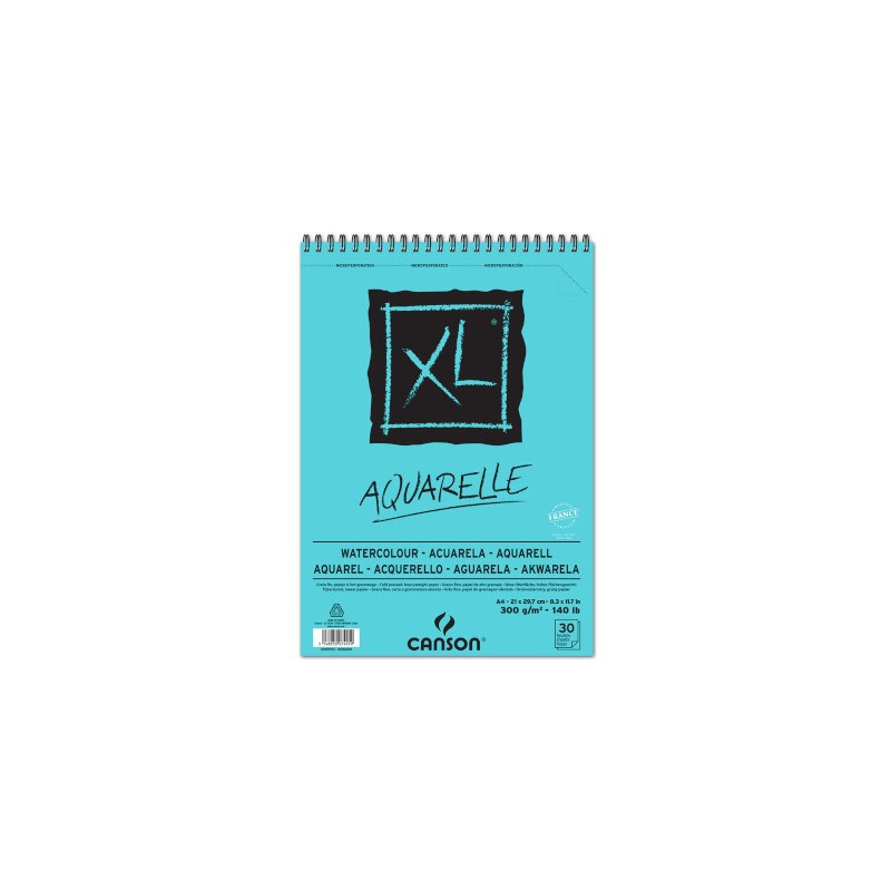 CANSON BLOCCO XL AQUARELLE A4 300gr. 30FG SPIRALATO C400039170