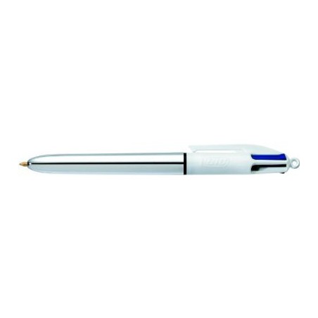 BIC 4 Colours Shine Silver Penna a Sfera Retrattile Confezione da 12 982873