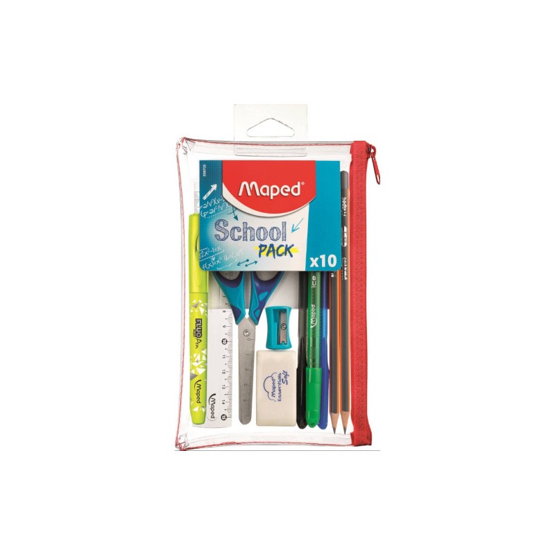 10 pezzi Maped set scuola con vari accessori 899705
