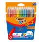 BIC Kids Kid Couleur Pennarelli lavabili punta media 12 colori