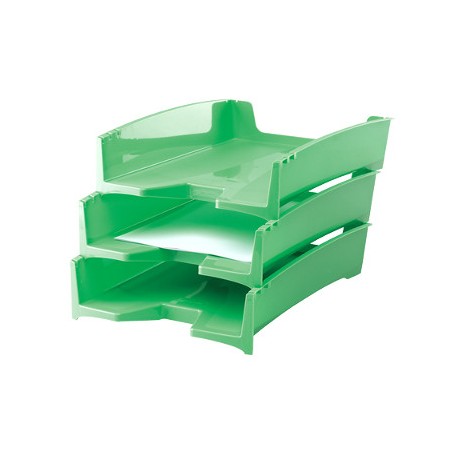 1 - FELLOWES G2DESK Vaschetta per Corrispondenza Impilabile Verde Acido 080