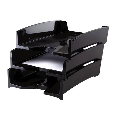 1 - FELLOWES G2DESK Vaschetta per Corrispondenza Impilabile Nero 083