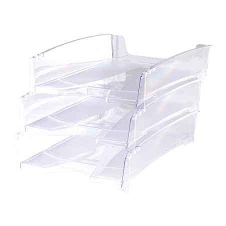 1 - FELLOWES G2DESK Vaschetta per Corrispondenza Impilabile Trasparente 084