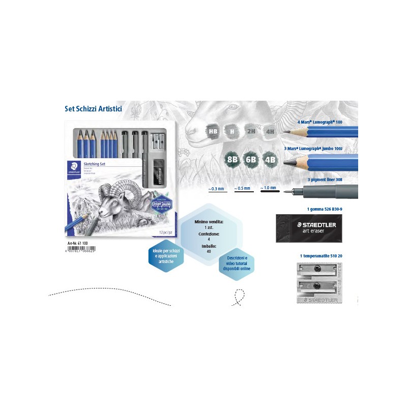 STAEDTLER Set per Schizzi Artistici SKETCHING  61-100