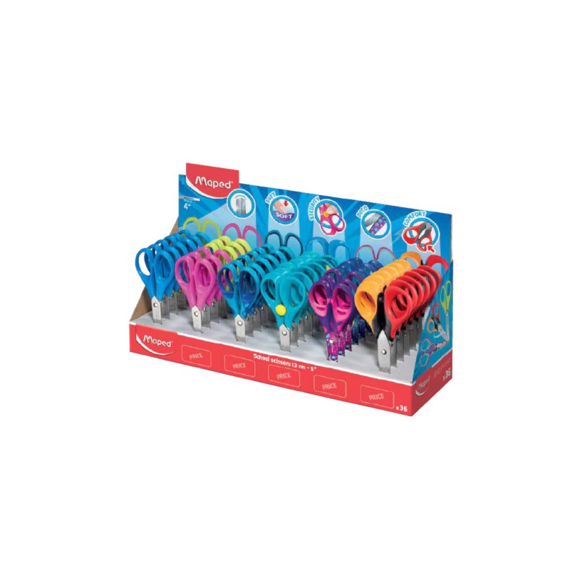 36 pz Espositore forbici collage Maped 13 cm 897716