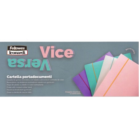1 - FELLOWES CARTELLA 3L C/EL. FELLOWES VICE-VERSA PLP -4pz - 4 colori reversibili 100041254