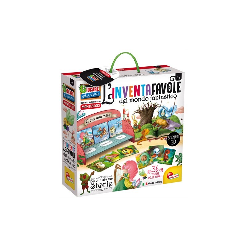 LISCIANI - MONTESSORI INVENTAFAVOLE DEL MONDO FANTASTICO 72644 Gioco interattivo per bambini +6A