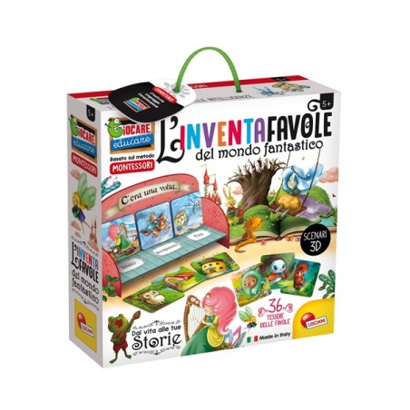 LISCIANI - MONTESSORI INVENTAFAVOLE DEL MONDO FANTASTICO 72644 Gioco interattivo per bambini +6A
